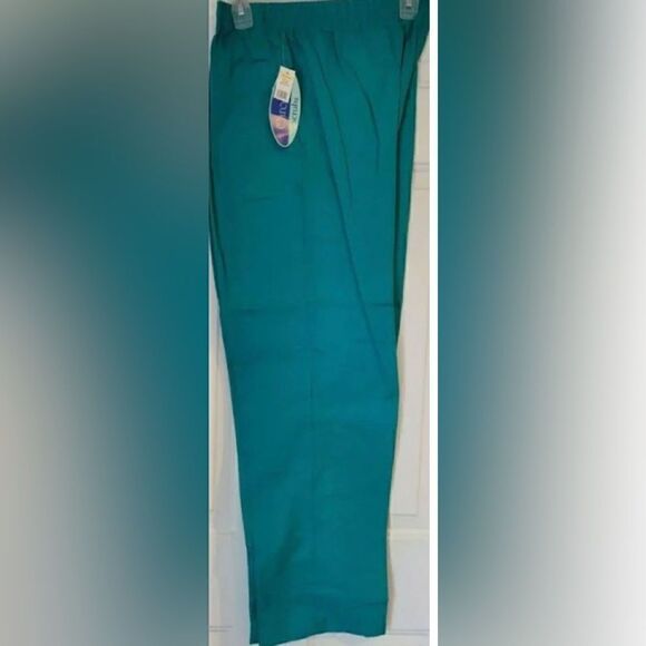 🔥Carols Scrubs Ladies Teal Blue Green Bottom only Size Large Drawstring pants - Picture 13 of 13